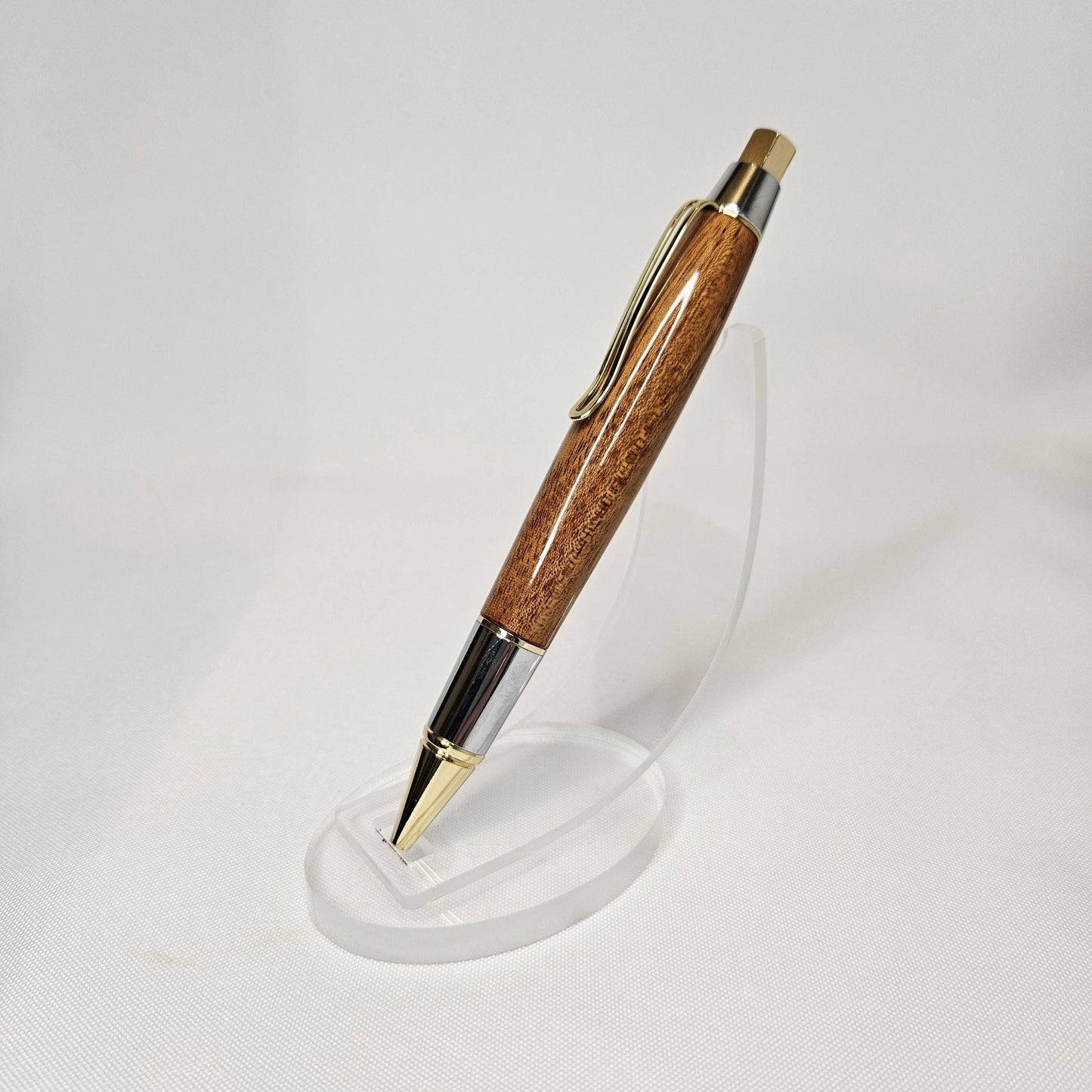 Honduran Mahogany Pen with Chrome & Gold Hardware