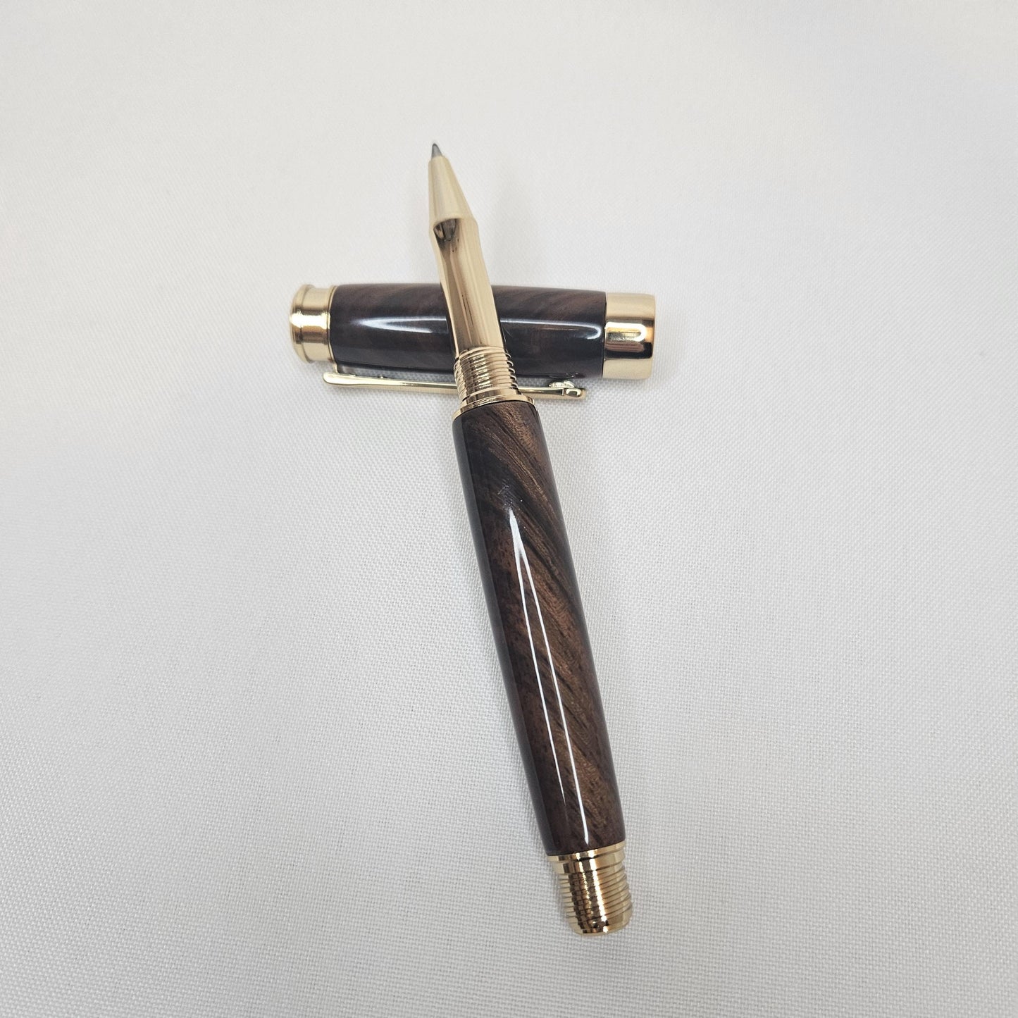 Monterillo Rosewood Rollerball Pen with Gold Hardware