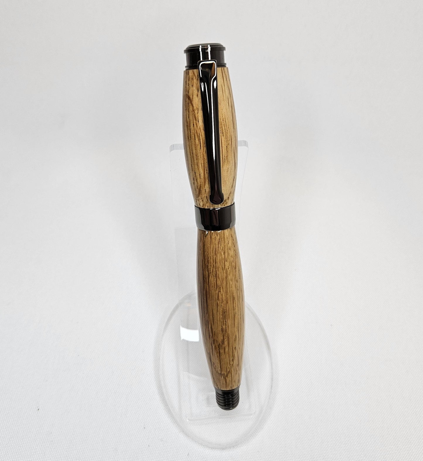 Jack Daniels Whiskey Barrel Wood Rollerball Pen with Gunmetal Hardware - Gift Packaged