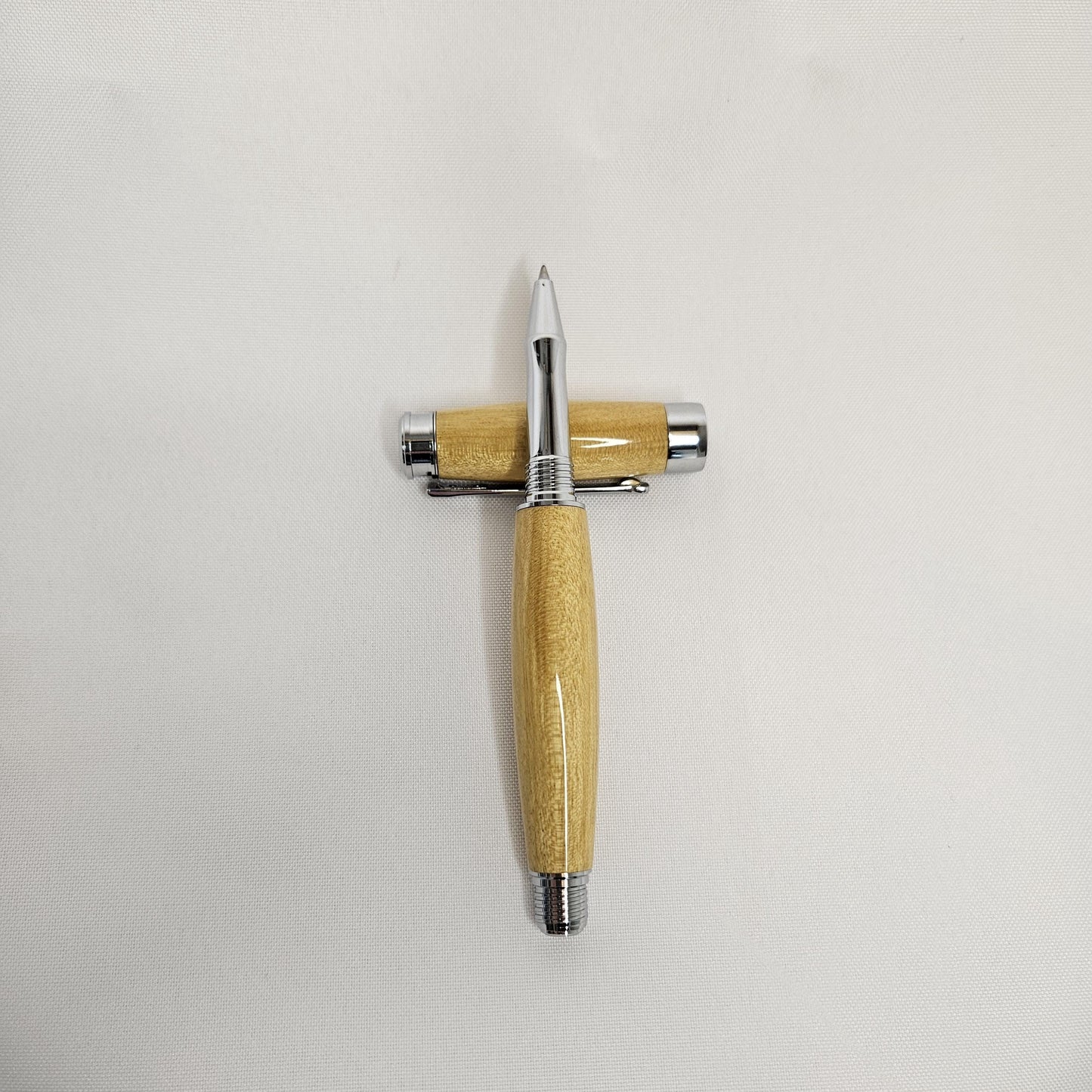 Yellowheart Rollerball Pen with Chrome Hardware