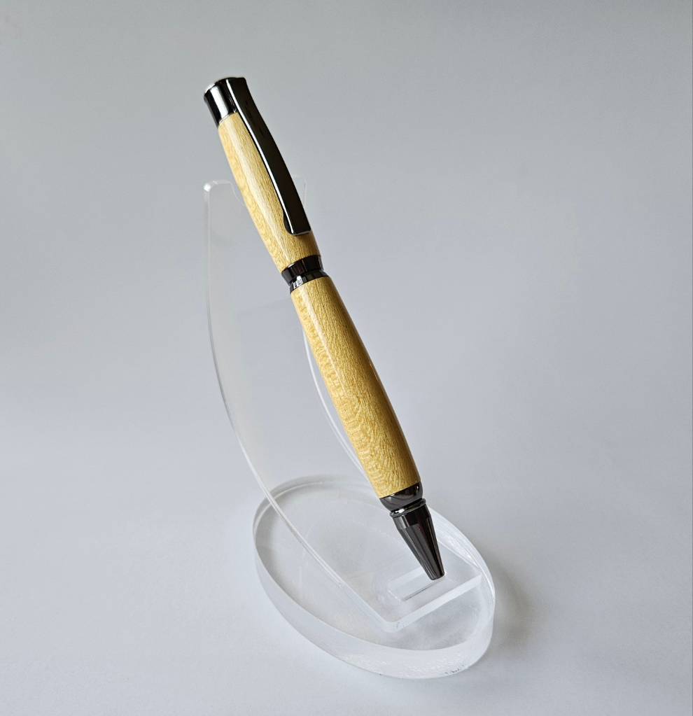 Handmade Yellowheart Pen with Gunmetal Hardware – Made in Chesapeake, VA