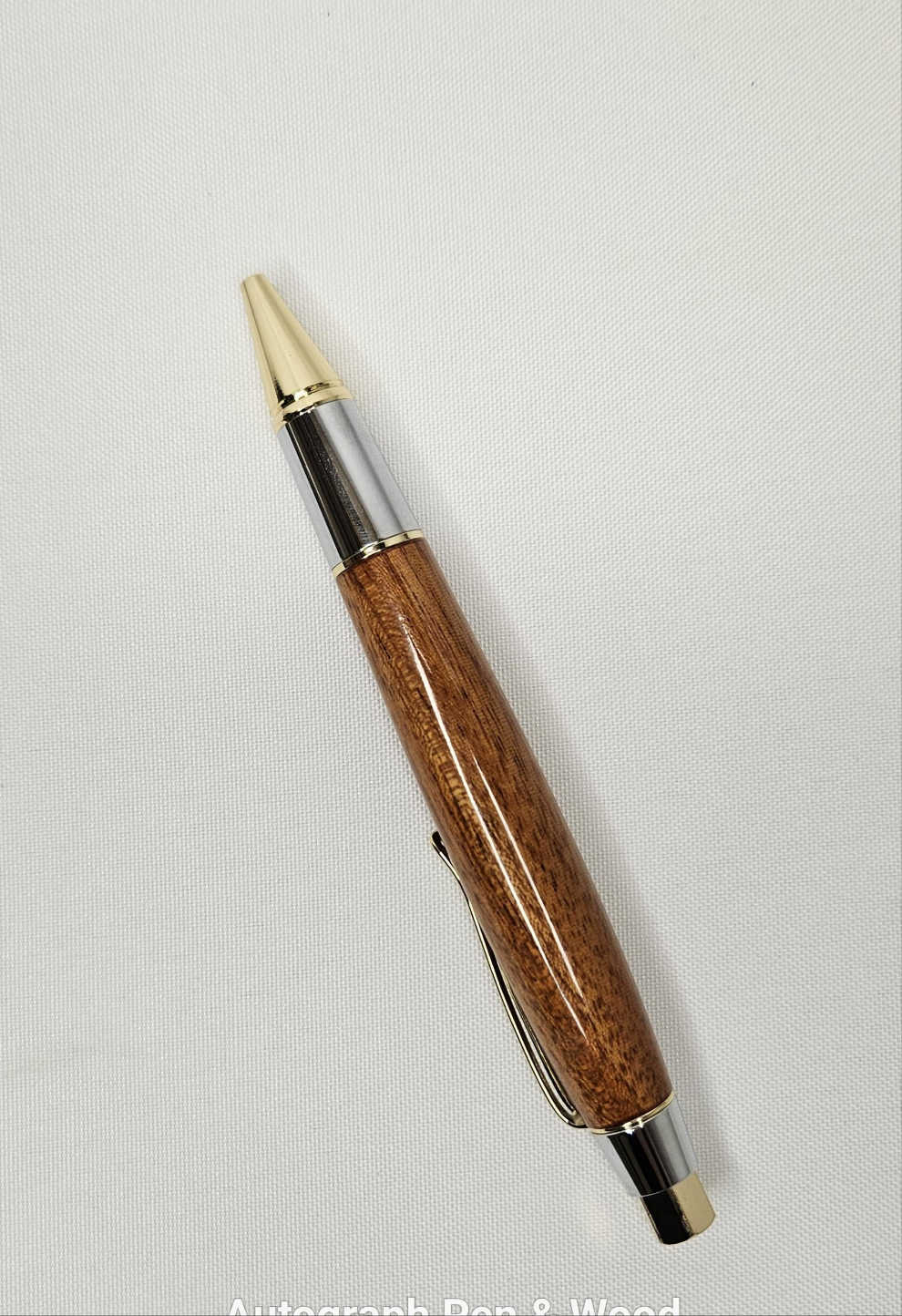 Honduran Mahogany Pen with Chrome & Gold Hardware