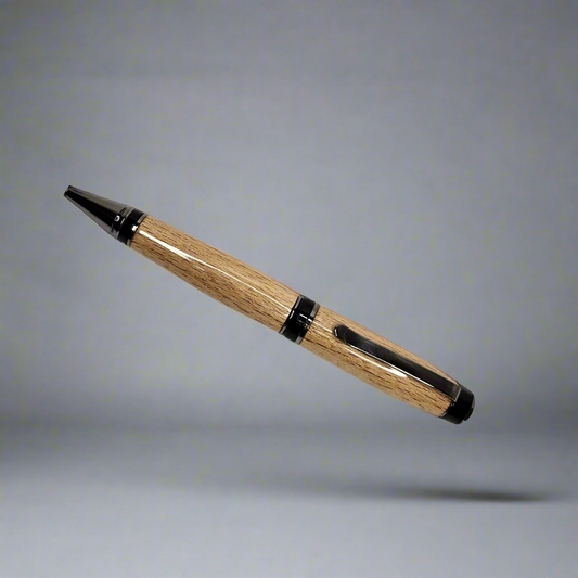 Beech Cigar Pen with Gunmetal Hardware and Black Accents