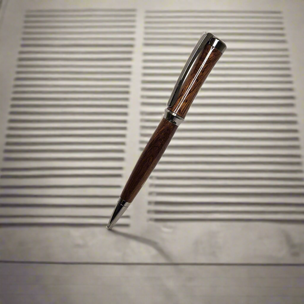 Sapele Wood Pen with Sleek Gunmetal Hardware