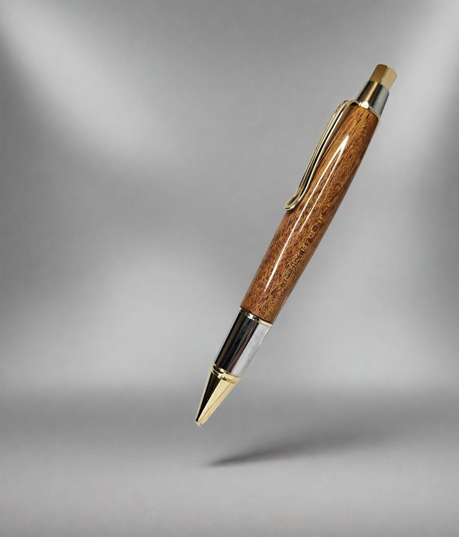 Honduran Mahogany Pen with Chrome & Gold Hardware