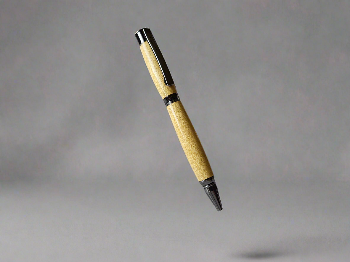 Handmade Yellowheart Pen with Gunmetal Hardware – Made in Chesapeake, VA