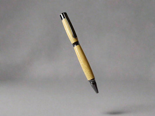 Handmade Yellowheart Pen with Gunmetal Hardware – Made in Chesapeake, VA