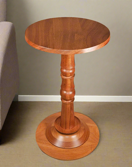Handcrafted African Mahogany Beverage Table
