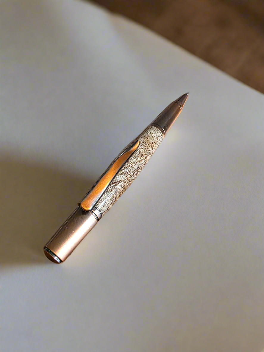 Mangowood Rollerball Pen with Antique Copper Hardware