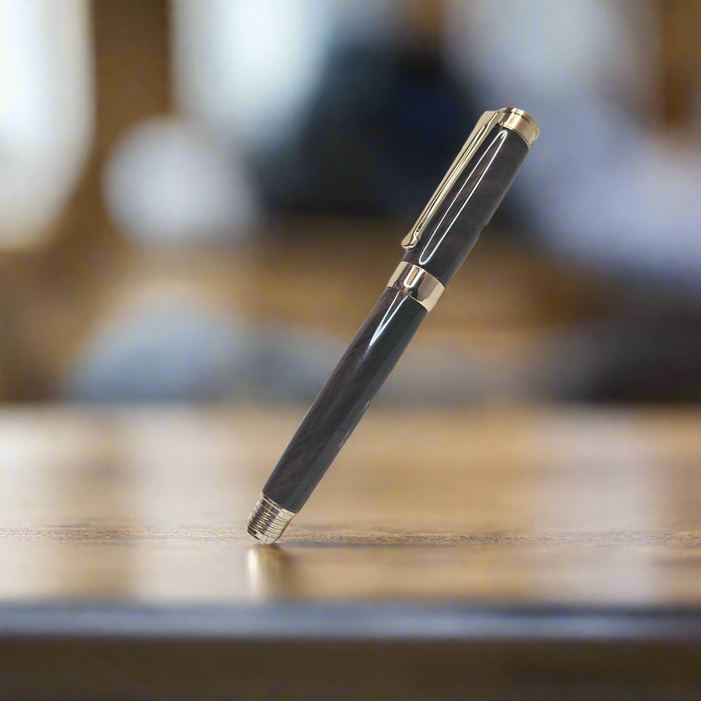 Monterillo Rosewood Rollerball Pen with Gold Hardware