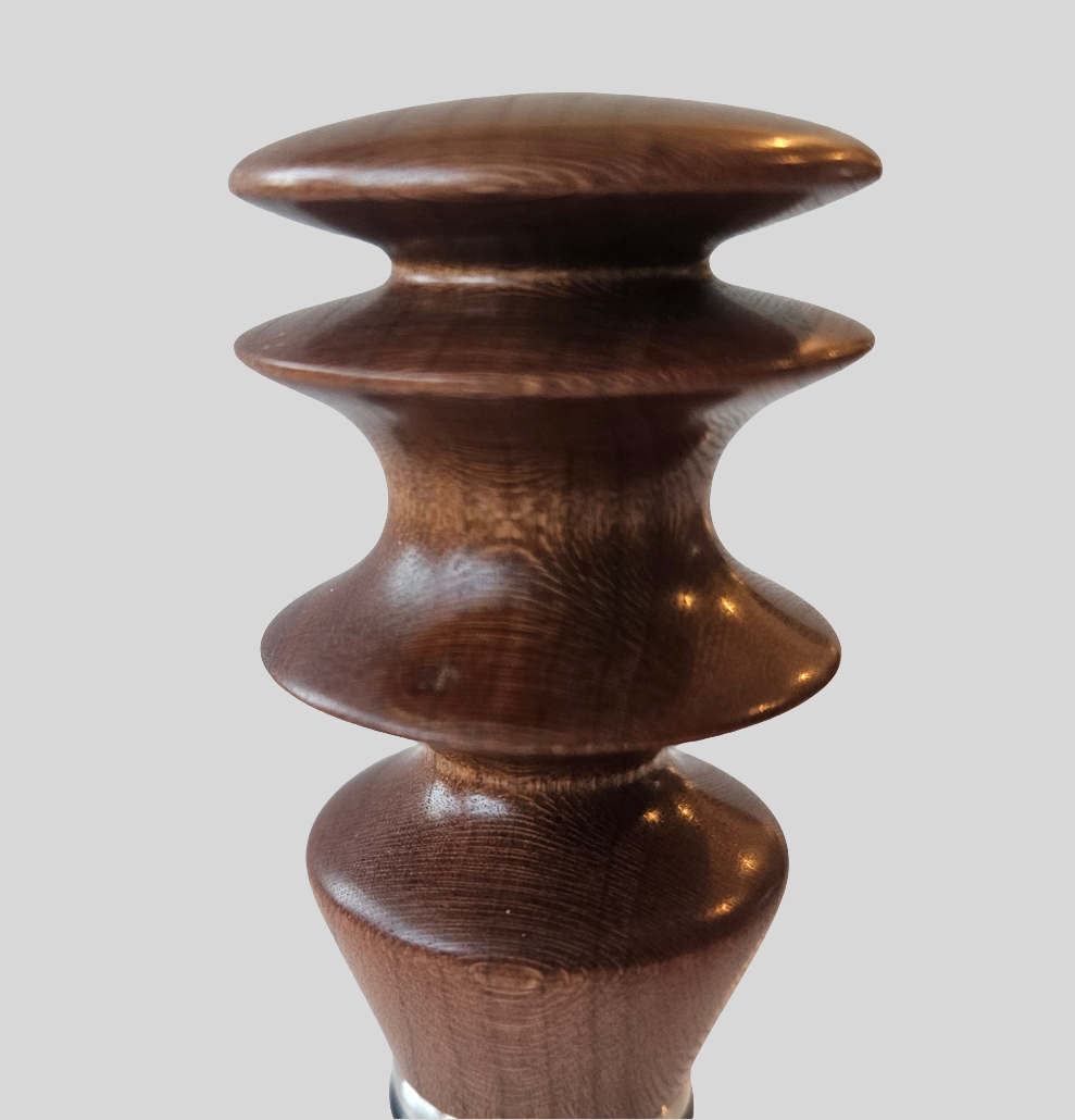Handmade Walnut Bottle Stopper – with Stainless Steel Base | Made in Chesapeake, VA