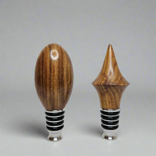 Canary Wood Wine Stopper Set