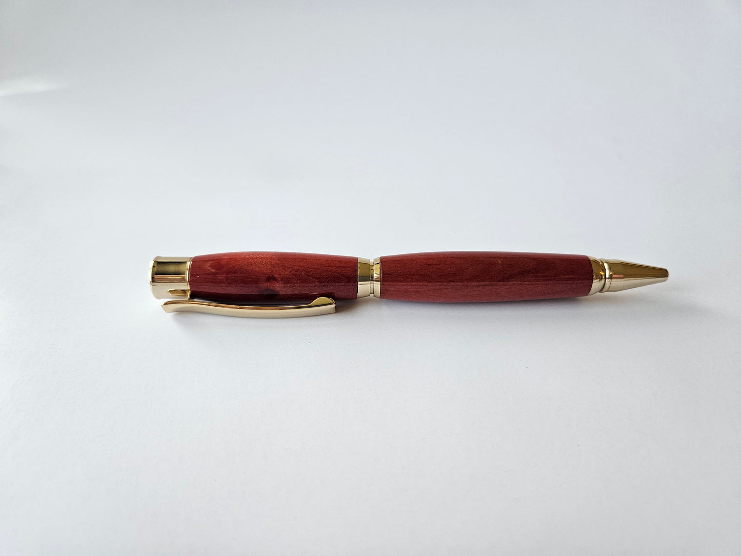 Handmade Pink Ivory Wood Pen with Gold Hardware | Luxury Gift | Crafted in Chesapeake, VA