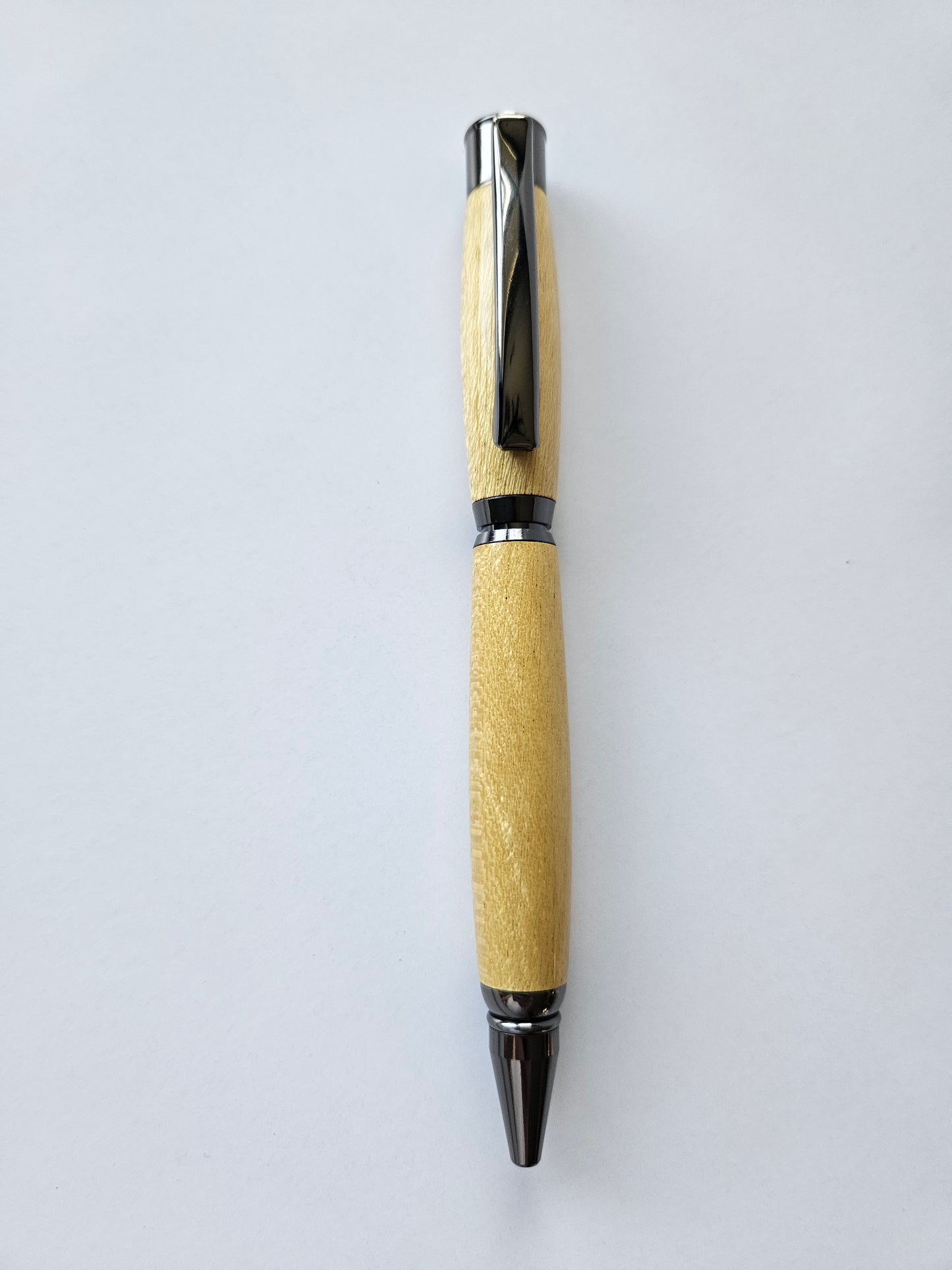 Handmade Yellowheart Pen with Gunmetal Hardware – Made in Chesapeake, VA