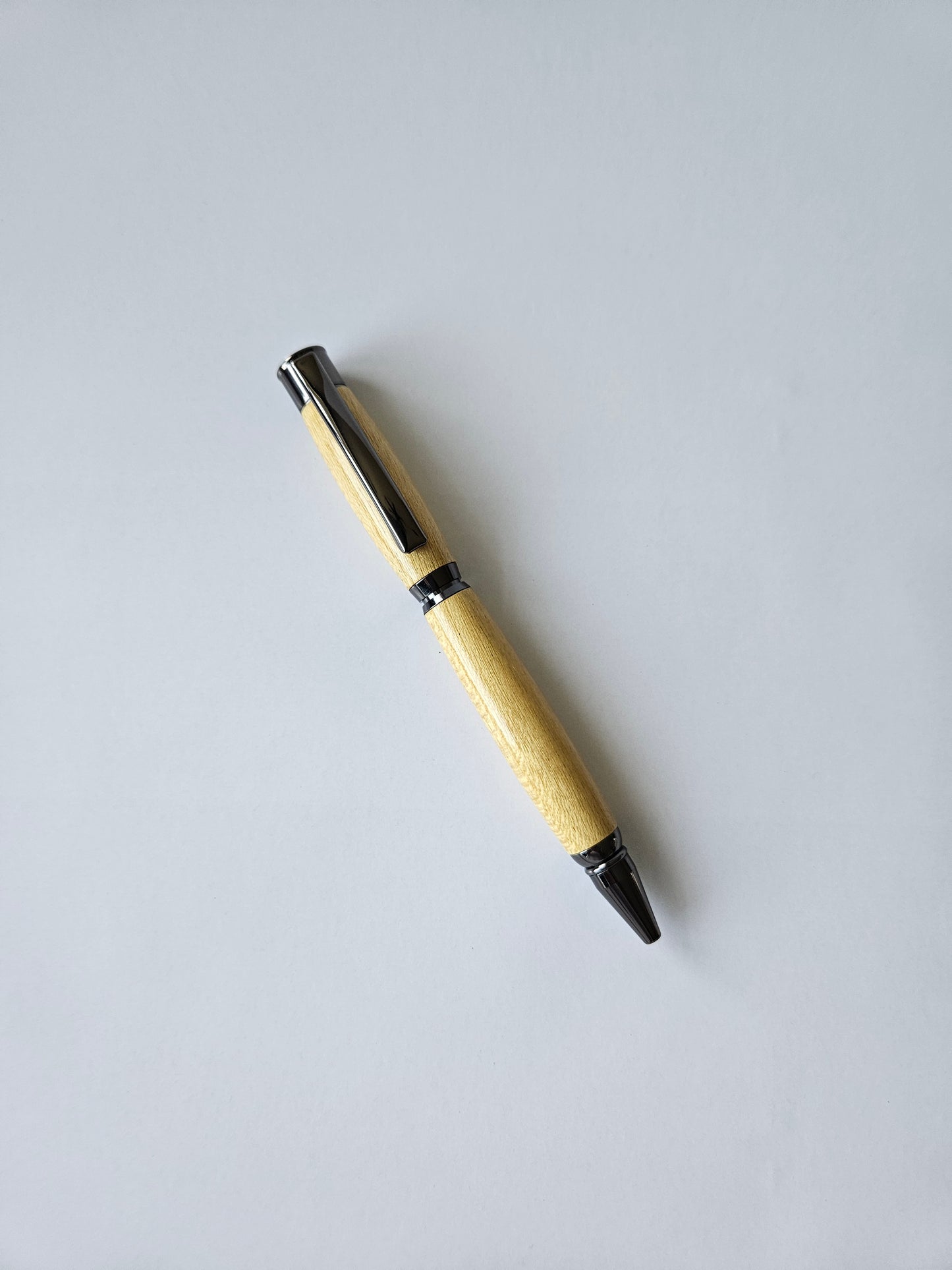 Handmade Yellowheart Pen with Gunmetal Hardware – Made in Chesapeake, VA