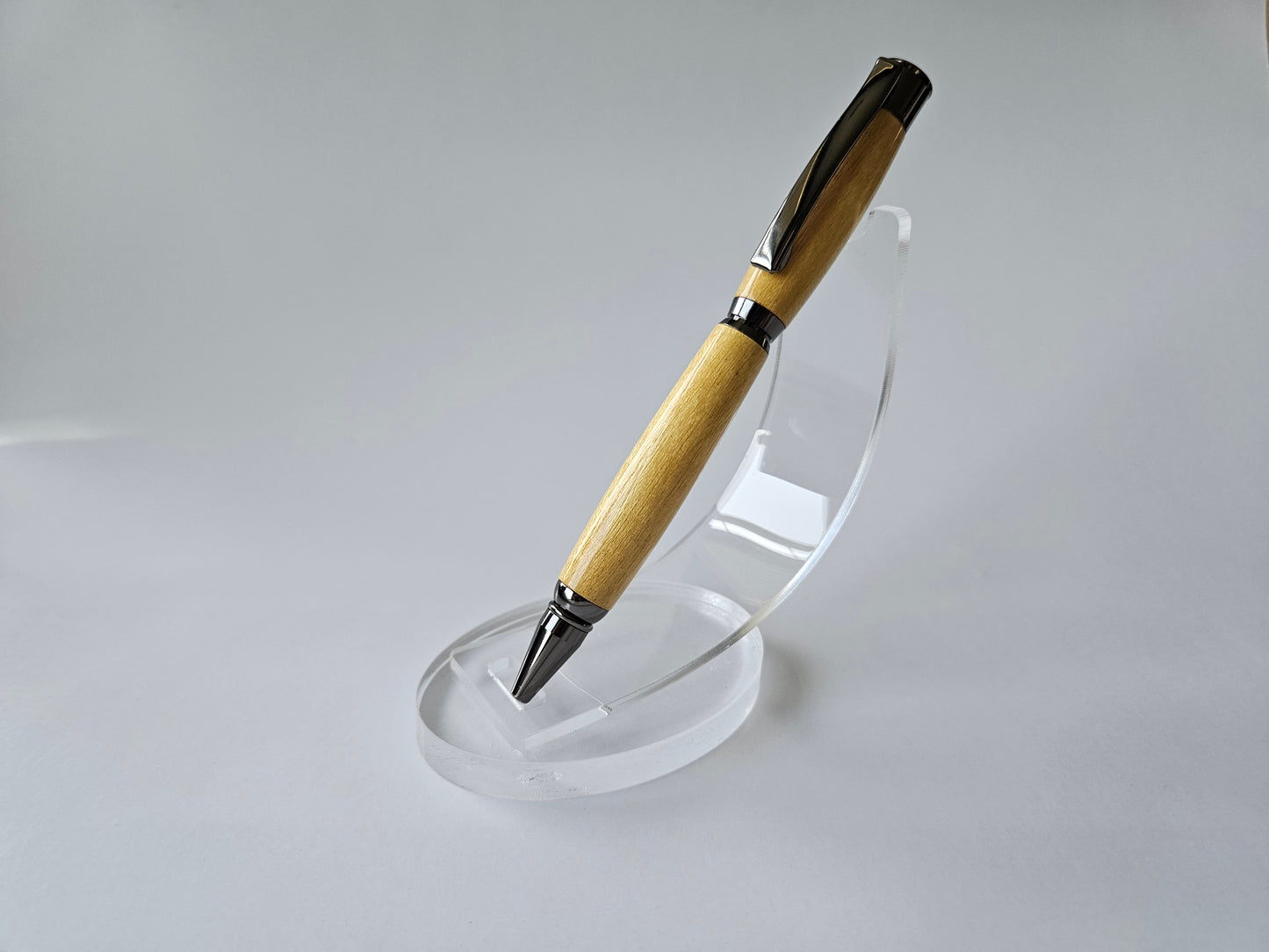 Handmade Yellowheart Pen with Gunmetal Hardware – Made in Chesapeake, VA