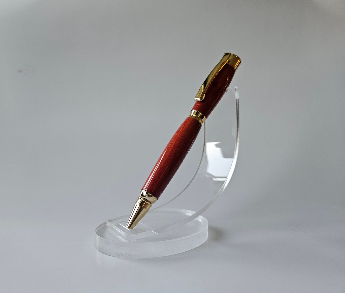 Handmade Pink Ivory Wood Pen with Gold Hardware | Luxury Gift | Crafted in Chesapeake, VA