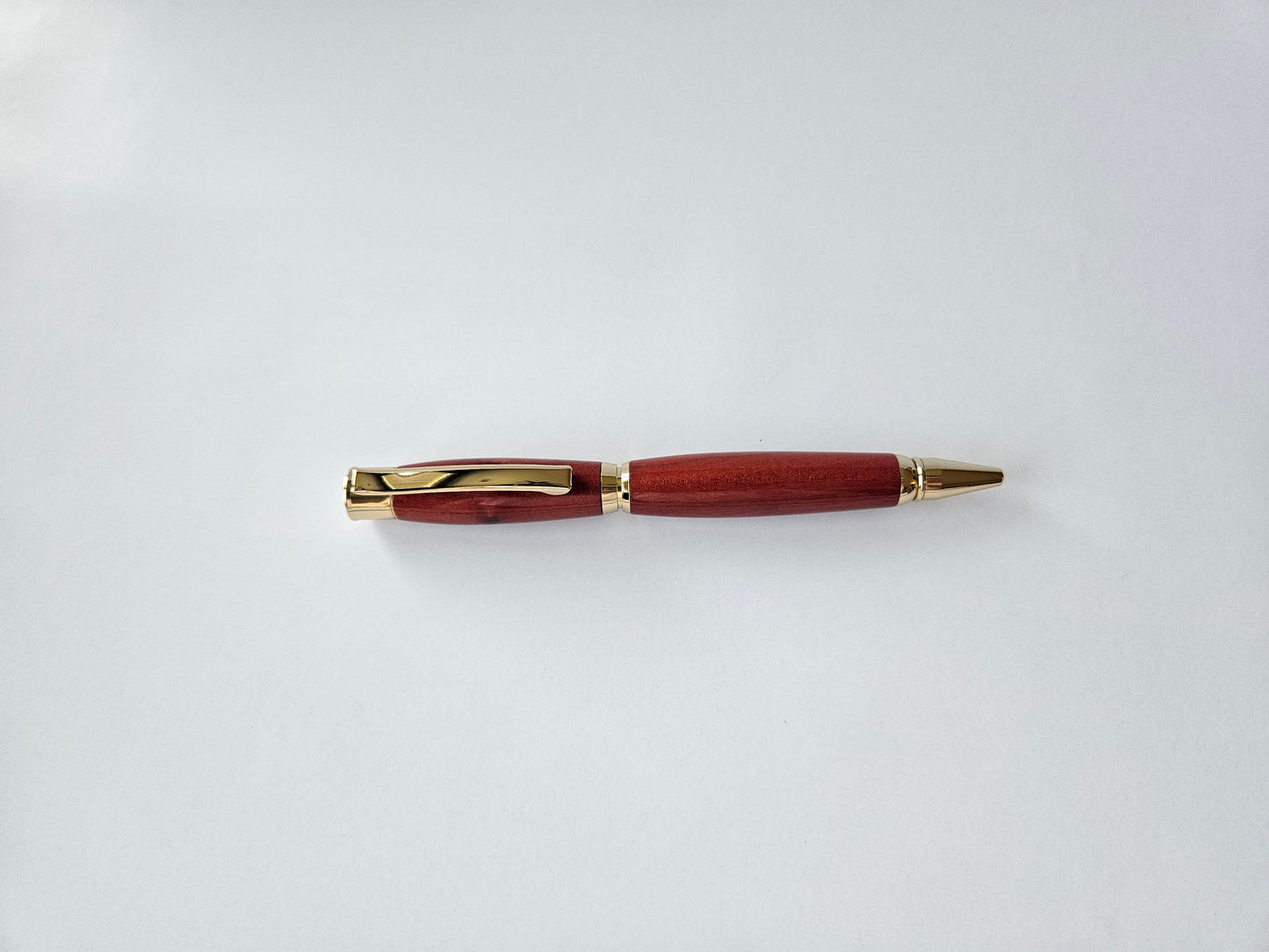 Handmade Pink Ivory Wood Pen with Gold Hardware | Luxury Gift | Crafted in Chesapeake, VA