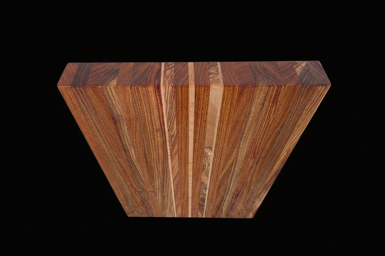 Handmade Canary Wood & Teak Cutting Board