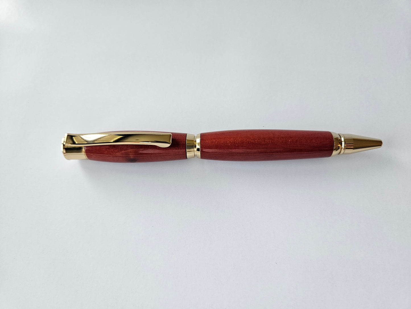 Handmade Pink Ivory Wood Pen with Gold Hardware | Luxury Gift | Crafted in Chesapeake, VA