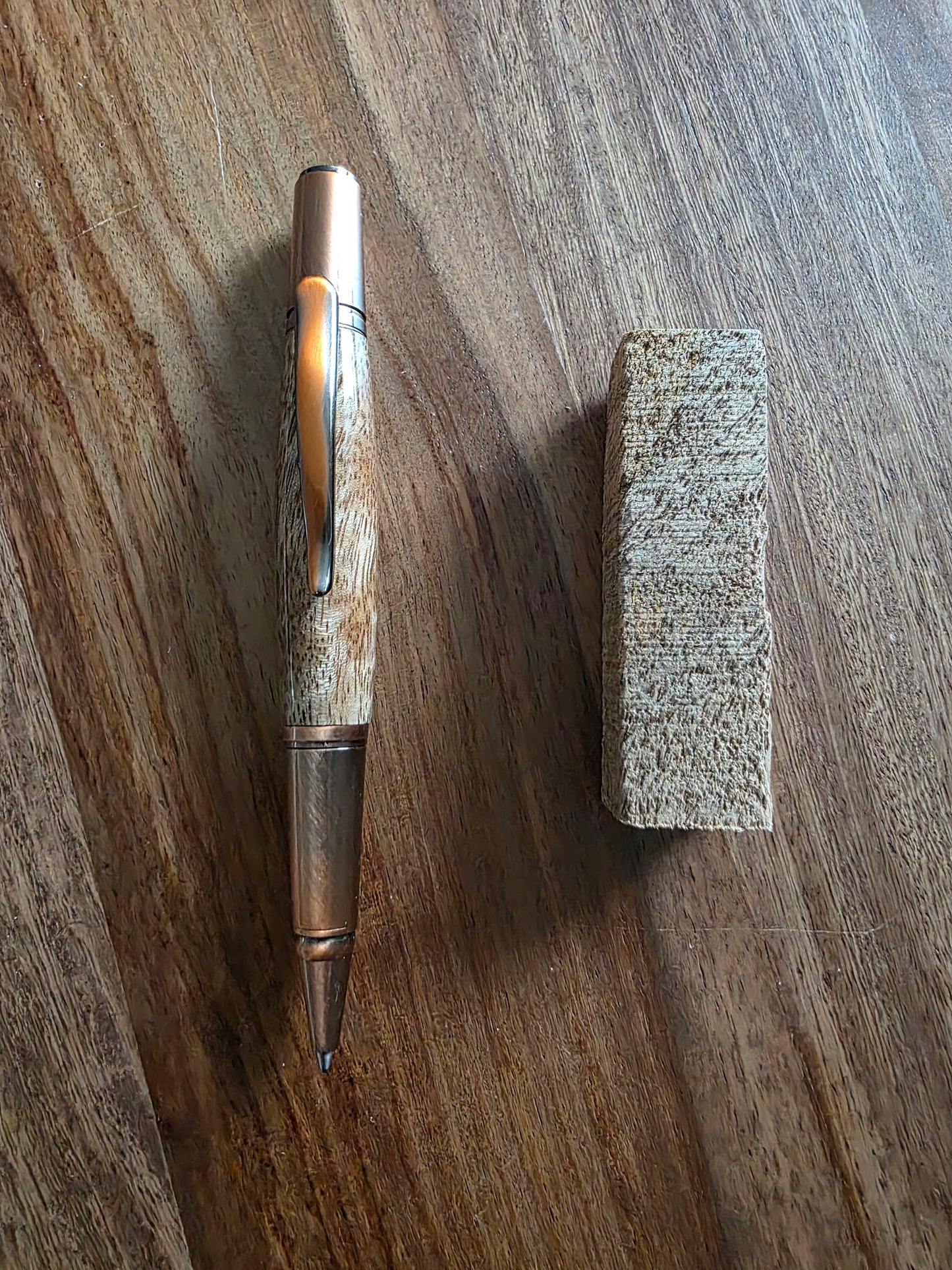 Mangowood Rollerball Pen with Antique Copper Hardware