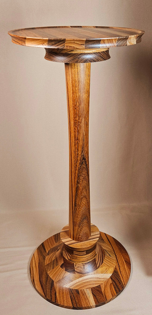 Artisan Handcrafted Teak and Amazakoue Beverage Table