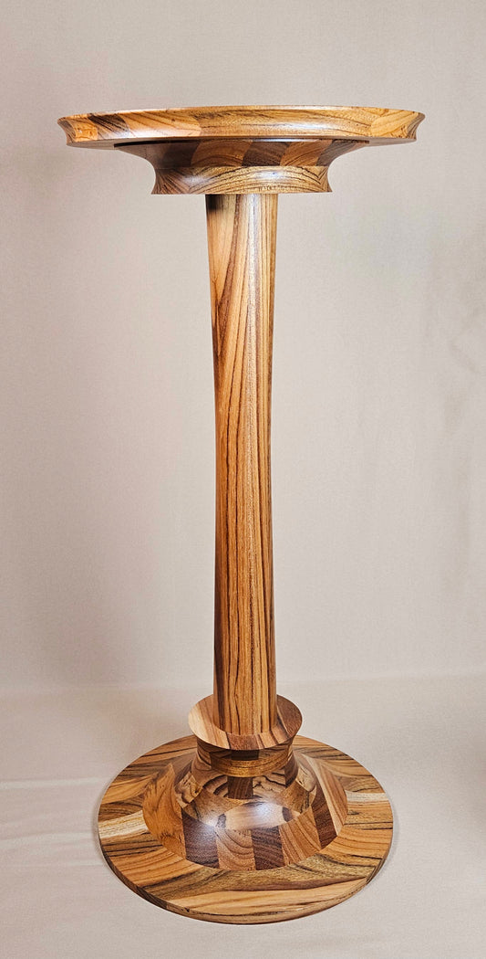 Artisan Handcrafted Teak and Amazakoue Beverage Table