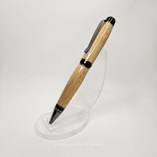 Beech Cigar Pen with Gunmetal Hardware and Black Accents