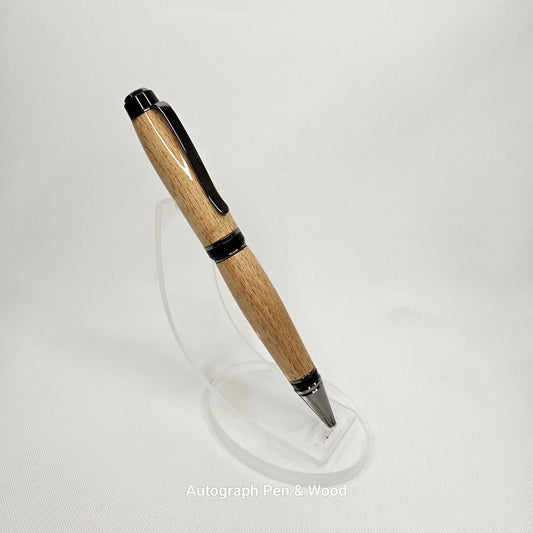 Beech Cigar Pen with Gunmetal Hardware and Black Accents