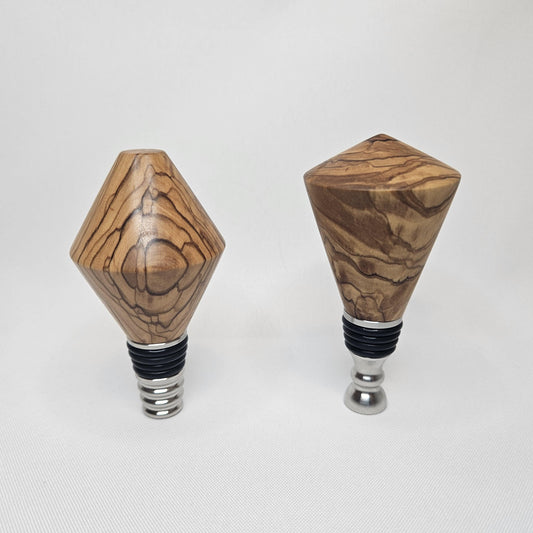 Custom Handmade Solid Olivewood Wine Stopper Gift Set