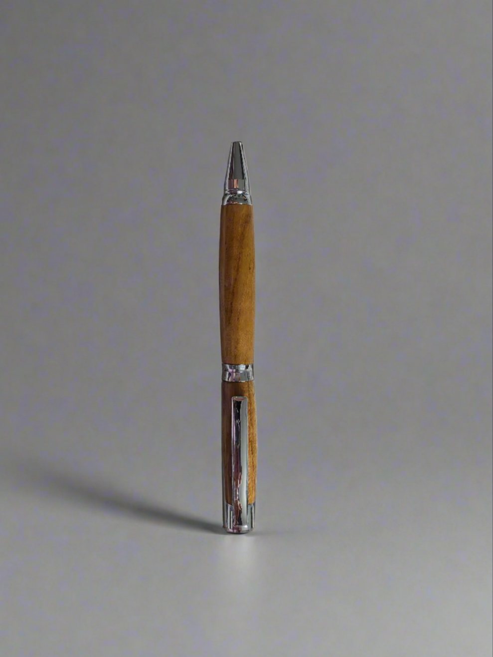 Teak Twist Pen with Chrome Hardware