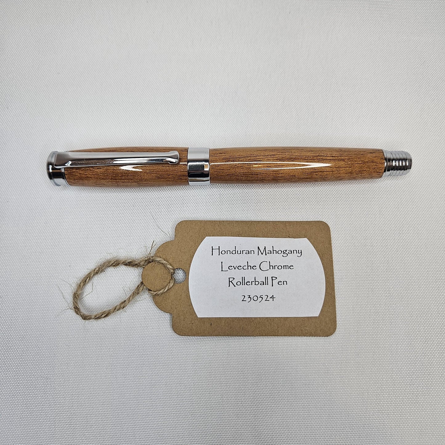 Honduran Mahogany Rollerball Pen with Chrome Hardware