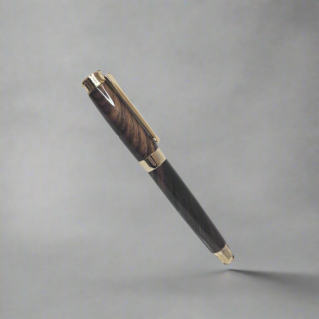 Monterillo Rosewood Rollerball Pen with Gold Hardware