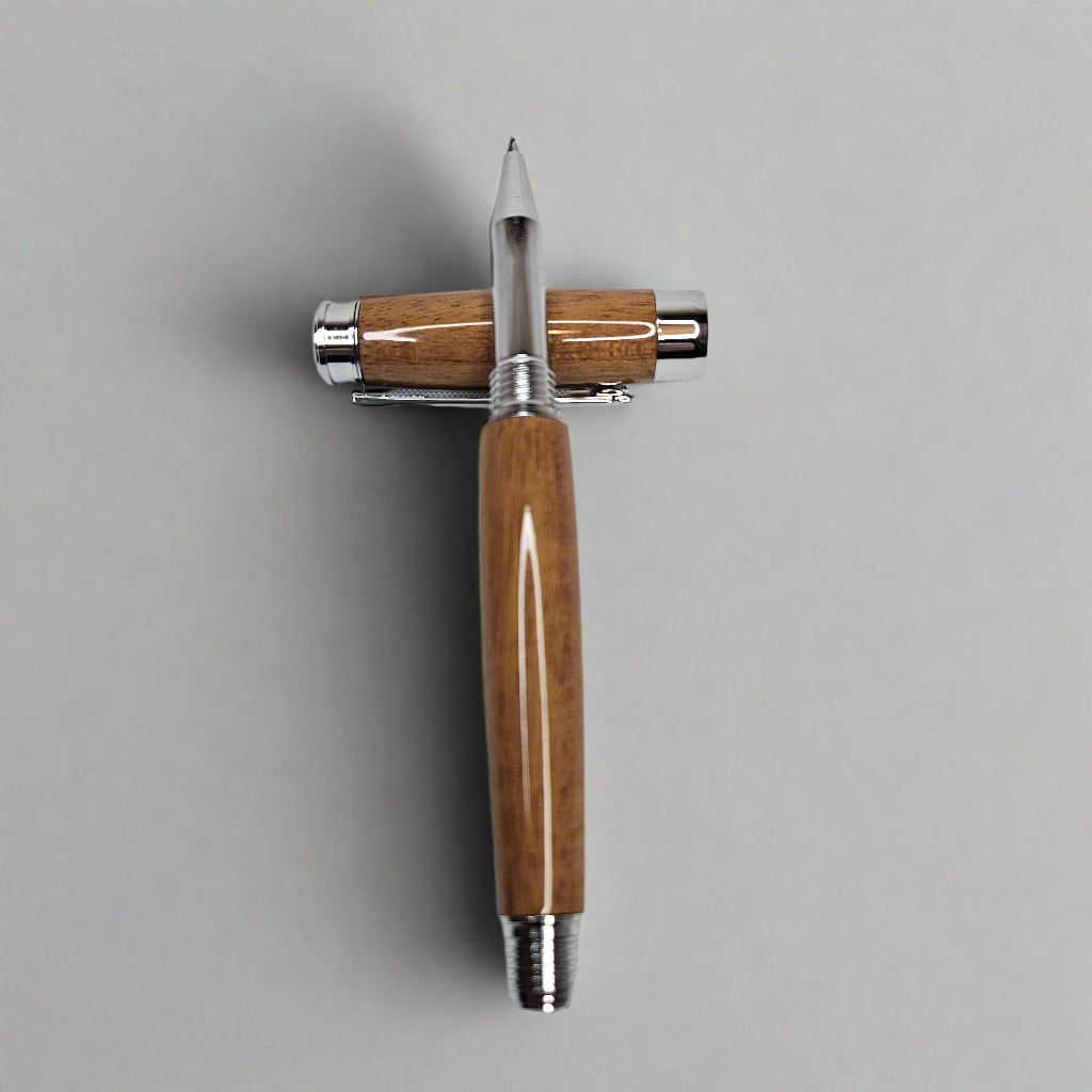 Honduran Mahogany Rollerball Pen with Chrome Hardware