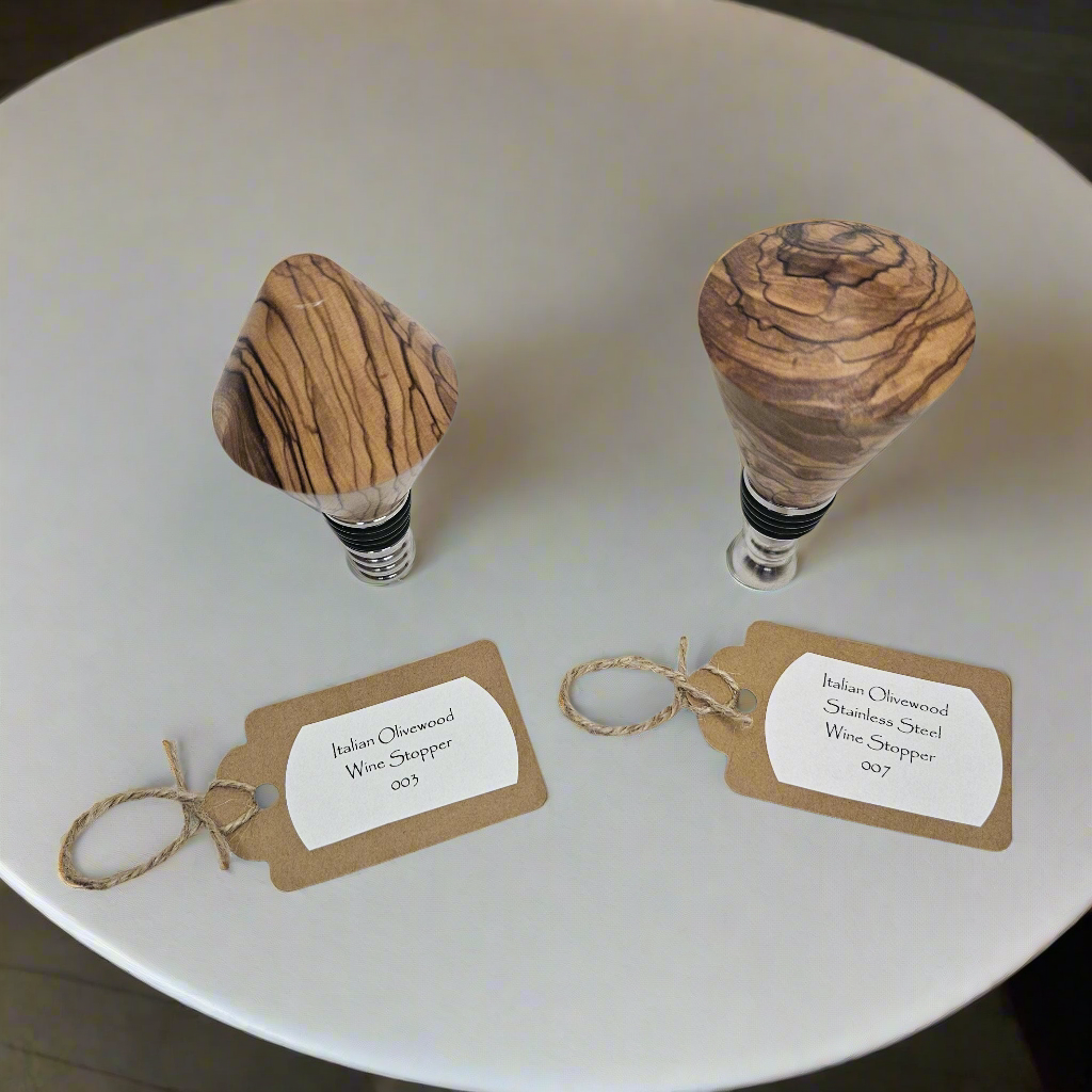 Olivewood Wine Stopper Gift Set