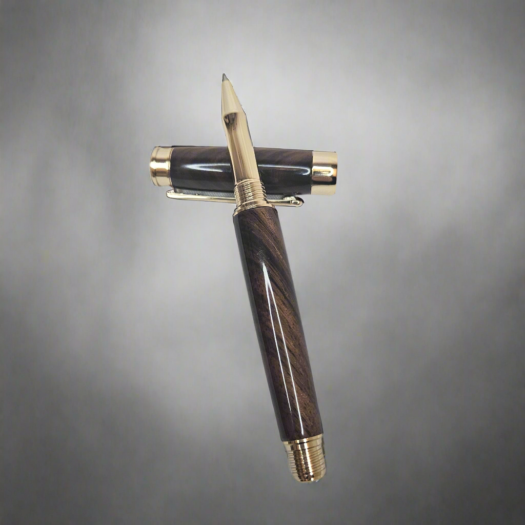 Monterillo Rosewood Rollerball Pen with Gold Hardware