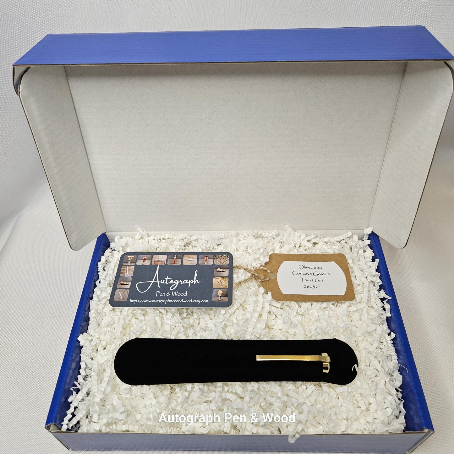 Olivewood Twist Pen with Gold Hardware – Handcrafted, Elegant Writing Instrument