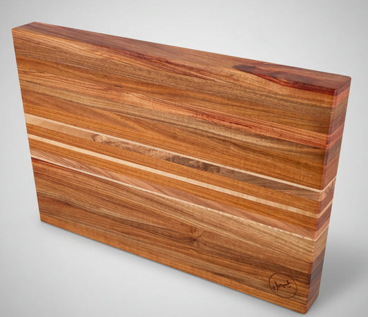 Handmade Canary Wood & Teak Cutting Board