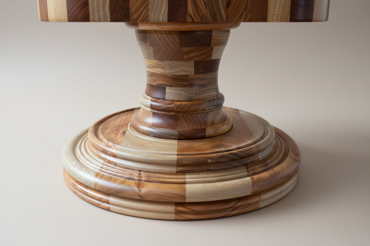 Handmade Solid Canary Wood Accent Table
