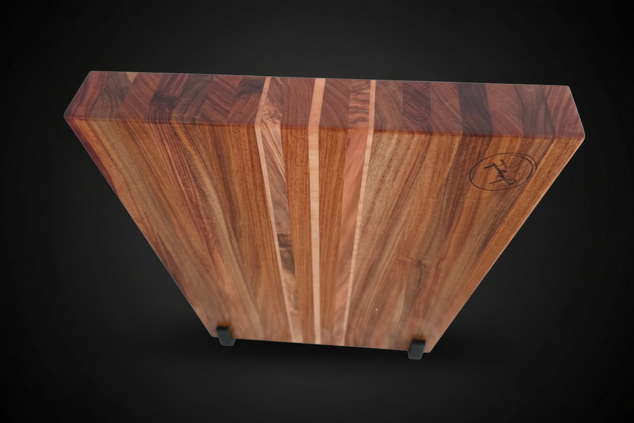 Handmade Canary Wood & Teak Cutting Board